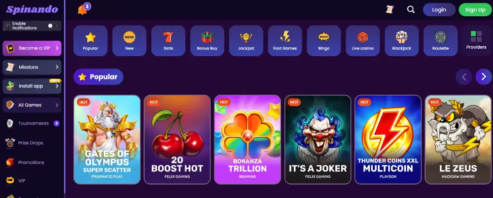 Spinando Casino